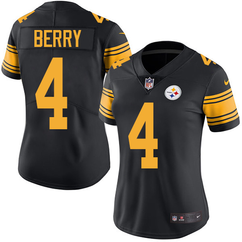 Women's Elite Jordan Berry Nike Jersey Black - #4 Rush NFL Pittsburgh Steelers